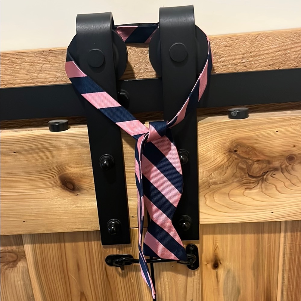 Jos. A. Bank Executive Collection Pink and Navy Striped Silk Bow Tie